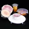 6 pçs / set Silicone estiramento de sucção tampas de pote reutilizável mantendo fresco envoltório universal selo tampa tampa tampa tampa ferramentas de cozinha DHL FY2489