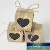 Prezent Wrap 10 sztuk / partia Papier Love Heart Candy Boxes Pudełko Kraft Box Baby Shower Supplies Goodie Torby Opakowania Wedding Birthday Party Favors1 Cena Factory Expert Design