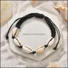 Bracelets de charme Bijoux Accessoires Concis Shell Bracelet Femme Manuel Tissage Main Décorer Drop Livraison 2021 Gvlmv