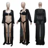 Summer Women Bikinis+Cover Ups 3 Pieces Set Bathing Suits Sexy Swimming Suits Hot badkläder Girls Bear Wear Sexy Bikinis+Cover Up 4626