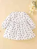 Baby Polka Dot Half Button Dress SHE