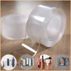 Multi-Purpose Nano Dubbelsidig Tape Vattentät Clear Adhesive Pasta 1 2 3 5 m Lämplig för kök Badrum Hem Trim Reusable Storage Finishing Building