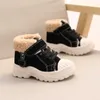 Children warm Martin boots winter boys plus thicken velvet cotton shoes girls waterproof short boots baby cotton boots 210713