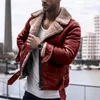 Giubbotti da uomo 2021 Cappotto in ecopelle autunno Cappotto a maniche lunghe Plus Size Giacca da uomo Casual Inverno Cappotto con risvolto con cerniera soffice antivento