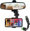 360° Car Multifunctional Rearview Mirror Phone Holder Mount Phone and GPS Holder Rotatable Seat Hanging Clip Adjustable Bracket With Retail Box