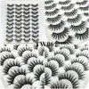 New 20 Pairs/Pack 3D Mink False Eyelashes 100% Handmade Full Strip Eye Lashes Natural Long Crisscross Eye lash Extension Fake Eyelash Makeup