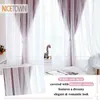 NICETOWN Beautiful Starry Princess Double Shading Dreamy Pink Blackout Curtain Drape for Girl Baby Living Room Wedding Room 211203