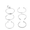 Toona 6 pçs / set pulseiras para mulheres punhos de mão deixam abacaxi geometria claro cristal pedra pulseira jóias por atacado 8197 q0719