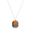 Pendant Necklaces Abstract Art Geometric Block Colored Natural Wooden Necklace For Women 2021 Fashion Long Chain Wood Designer Jewelry Whole