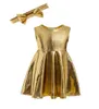 Little / Big Girls Shiny Cekiny Urodzinowe Party Dane Dane Dress Sparkly Cekiny Sukienka Dla Dziewczyn Reversible Cekiny Party Toddler Fancy Q0716