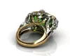 14k amarelo cor ouro esmeralda anel de gemstone para mulheres fina anillos de anel bijoux femme jóias bizuteria jade 220225