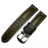 20mm 22mm 24mm 26mm Handmade Włoski Brązowy Czarny Niebieski Vintage Prawdziwej Skóry Zegarek Zegarek Pasek dla Panerai Huawei Mężczyźni Watchband H0915