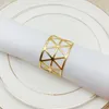 Napkin Rings 12pcs Alloy Hollow Out Wedding Thanksgiving Christmas Household 37MF2855