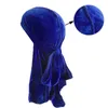 Unisex sammet andningsbar bandana hatt dugs lång svans headwrap kemo cap fast färg huvudbonader4002350