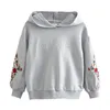 Baby Hooded Sweatshirt Spring Kid's Clothes Children's Long Sleeve Flower Embroidered Tops For Girls 2 6 8 10 12 Years 210701