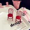 Смешные преувеличение Мини-стул свисает Серьги Creative Handmade DIY Небольшое сиденье Серьбу Серьги Рождественский подарок для девушки вечеринка