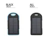 5000mAh Solar Power Bank vattentät stötsäker dammtät bärbar Solar PowerBank Externt batteri för all smart telefon