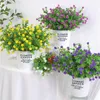 Couronnes de fleurs décoratives 30CM, fausse décoration extérieure artificielle, résistante aux UV, ne se décolore pas, fausses plantes en plastique, fenêtre de porche de jardin