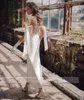 2021 Charming Sheath Wedding Dress Spaghetti Straps Off Shoulder Bride Dresses Sexy Backless Ankle Length Straight Bridal Gowns Cu279K