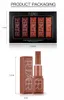 5pcs Pudaier Lipstick Set Matte Pumpkin Earth Color Vitamin E Moisturizing Waterproof Long Lasting