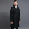 Мужские траншевые пальто с длинным стилем