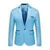 Erkek Suit Blazer Maskulino Moda Resmi İş Erkekler Takım Emlak Gelinlik Düz Renk Ceketleri Üstler Giyim Blazers