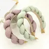 Fashion Braid Headband For Women Wide Side Thickened Sponge Hairband Multi-layer Entangled Turban Hair Accessories