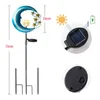 Energia solar jardim luz lua crackle globo globo metal luz luzes solar caminho decorativo para quintal ao ar livre