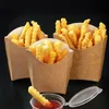 French Fries Box Fast Packing Takeaway Kraft Paper Bowl Snack Anti-oil Cups Take away Fast Holders Disposable Tools