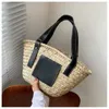 Schoudertassen Weave Grote Tas 2021 Zomer Hoogwaardige Stro Dames Designer Handtas Hoge Capaciteit Messenger Beach