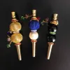 O mais recente bocal de joias de narguilé de liga embutida feito à mão colorido shisha narguilé ponta de boca diamante narguilé suporte sem corte para fumar