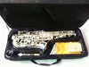 Mark VI ALTO SAXOPHONE Silverpläterad EB E Flat Sax Professional Musical Instrument Brass Pearl Knappar med Reed Fodral