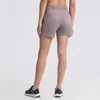 L-07 Yoga-Shorts für Damen, kurze Sporthose, lässige Yoga-Outfits, Sportbekleidung für Damen und Mädchen, zum Laufen, Fitnesskleidung, Shorts mit Kordelzug und Kordelzug