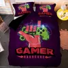 Moderne technologie Trends Gamer Beddengoed Set voor volwassen kinderen Gamepad Trooster Doek Dekbedovertrek Hippie Nordic Bed Covers 210317