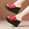 Slippers Wedges Women Summer High Heels Woman Platforms Shoes Wedge Heel Slides Plus Size 43 Womens Sandas