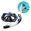 Máscaras de mergulho Snorkeling Mask Snorkel Tube Conjunto de óculos de natação para câmera esportiva subaquática