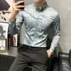 Style britannique Plaid Hommes Chemises Casual Business Robe formelle Chemises à manches longues Slim Fit Streetwear Social Blouse Chemise Homme 210527