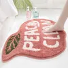 Flocking Fruit Peach Citron Shape Home Entrance Mat Bedroom Badrumsdörr Non-Slip Foot Pad 220301