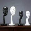 抽象図彫刻クリエイティブノルディック装飾ホーム女性アートマスクモデル像樹脂アート工芸品飾り装飾210924