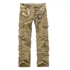 Men's Cargo Pants Casual Loose Multi Pocket Long Trousers Camouflage Military Male street Joggers Plus Size 44 210715