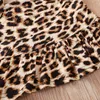 Sommarbarn Rompers Kläder Strem Leopard Toppar Svart Solida Shorts Byxor Amerikanska Stil Tjejer 2 st Sets Baby Kostym 0-2T 210629