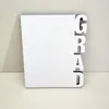 Grad Woodiness Sublimation Blank Ramar MDF DIY Fotoram Tre Dimensionell Blank Slate Letter Form Laser Skärningsramar Hem Tillbehör