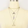 Collier couleur argent pour femmes, 4 couches, pendentif éléphant, chaîne, pendentifs en dentelle velours, bijoux à la mode