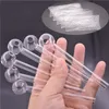 High Quality Pyrex Glass Oil Burner Pipe ultracheap Clear Tube oil Pipe Thick Glass smoking Hand Tobacco Dry herb cigarette pipe dhl free