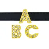 Dog Supplies Gold sliver Rhinestone 8 MM A-Z Letters for Cat Collar Pet Products DIY Accessory
