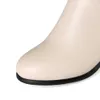 Damen-Reitstiefel, kniehoch, schlanke Stiefel, PU-Leder, Winterschuhe, einfarbig, Damen, elegante Seitenreißverschluss-Stiefel, weiblich, Plus-Größe Y0914