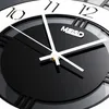 MEISD Pendule Horloge murale Grand Quartz Muet Suspendu Traditionnel Vintage Montre Noir Salon Horloge Décor À La Maison Livraison Gratuite 210310
