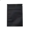 10x15cm 1000pcs / lote resealable fosco preto fecho de correr de alumínio folha de embalagem de alumínio saco de calor alimento alimento sacos de armazenamento de vácuo sacos rápidos