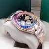 40mm orologio meccanico automatico da uomo di alta qualità mens diamante orologi uomo fibbia pieghevole in acciaio inossidabile sport orologio da polso moda uomo orologi da polso