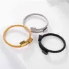 Machine Metal Rope Bangle Hard Industrial Style Design Fashion Men Bangles Unisex Wire Bracelets 8 Colors Wholesale